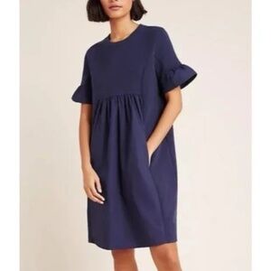 English Factory Navy Dress Babydoll T Shirt Short Sleeve NWT